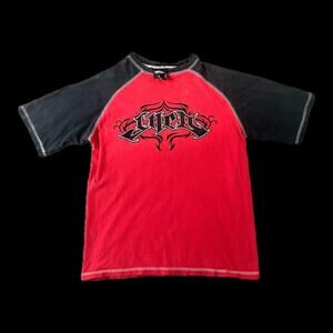 Y2k jnco shirt contrast stitching
